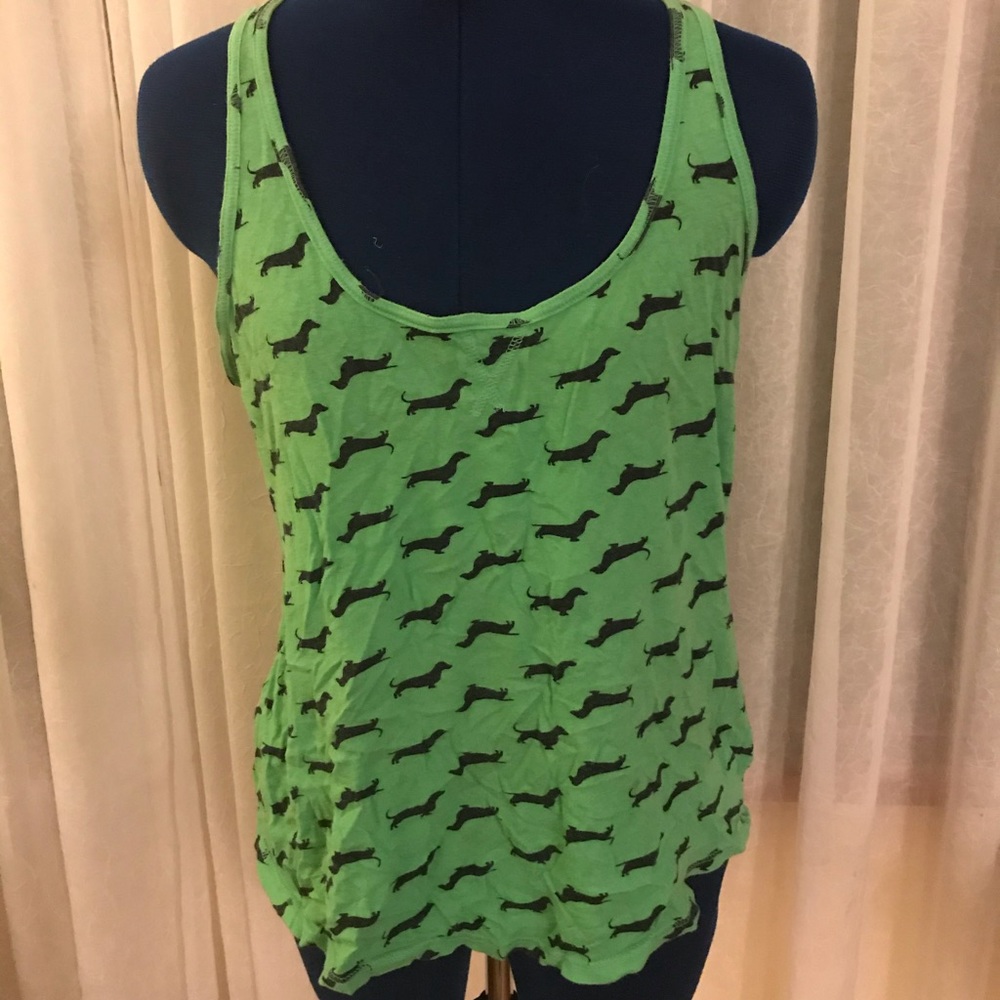 dachshund (weiner dog) polka dot tank